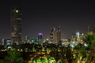 Adis-Ababa bei Nacht in Äthiopien