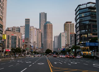 Städtische Straßen in Südkorea