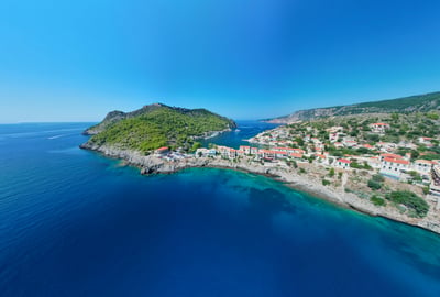 Blick auf die Insel Kefalonia, Griechenland